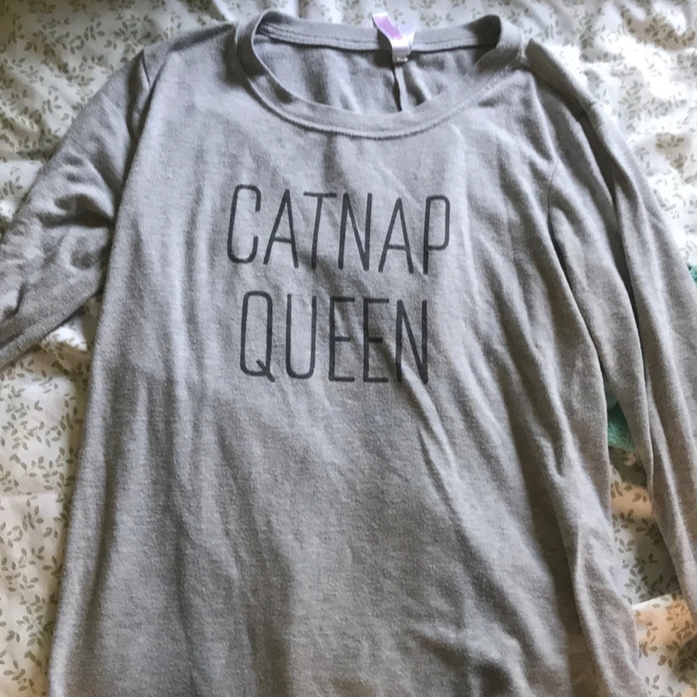 Soft Grey Graphic Long Sleeve